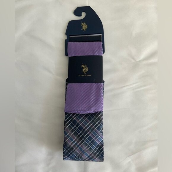 U.S. Polo  Assn Purple Blue Tie NWT - Picture 2 of 6